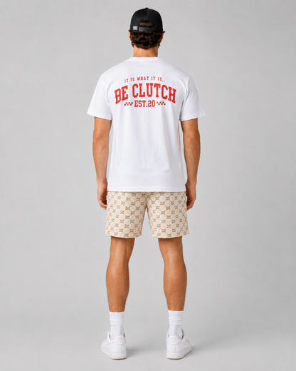 CLUTCH INVERTED MESH SHORTS - TAN
